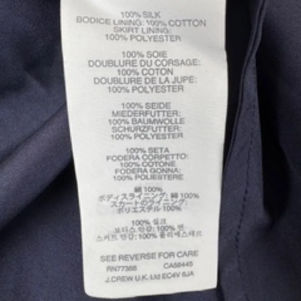 J Crew Marbella Watercolor Silk Chiffon Strapless Dress Blue Size 6 Lined